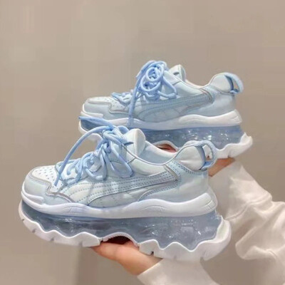 Modne ženske cipele s platformom za hodanje Elegantne zadebljane ženske tenisice na zračnom jastuku Lagane natikače Zapatos Para Mujeres