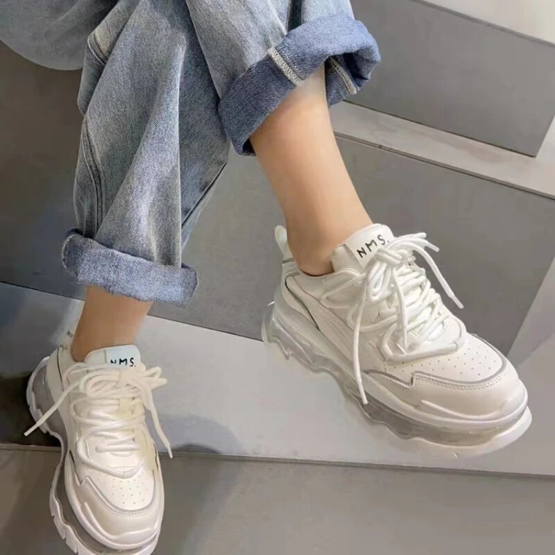 Modne ženske cipele s platformom za hodanje Elegantne zadebljane ženske tenisice na zračnom jastuku Lagane natikače Zapatos Para Mujeres