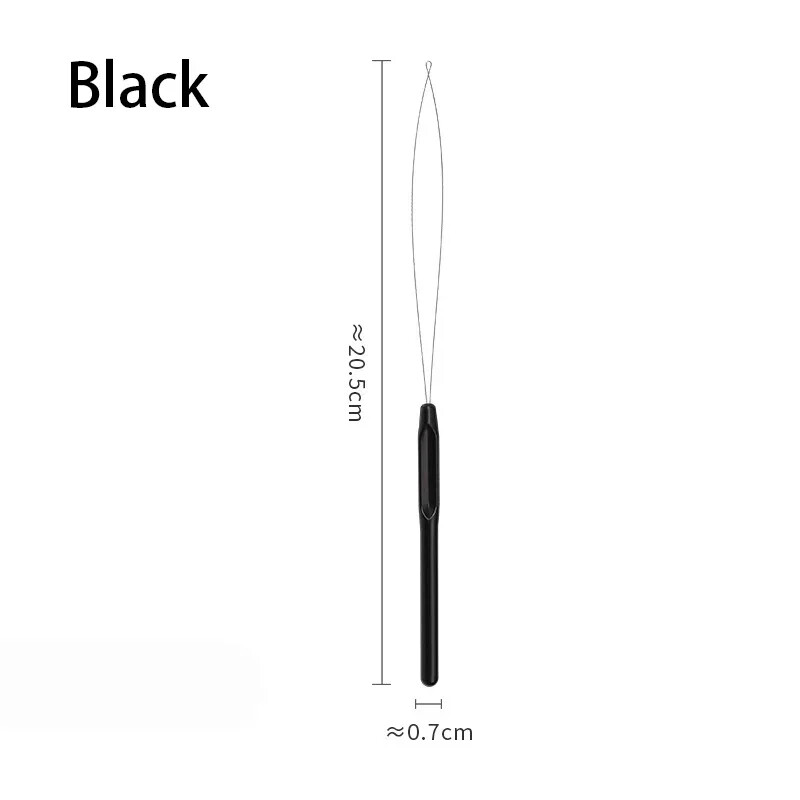 Micro Rings Loop Alat Udevač konca Igla za izvlačenje perla Perforacija konca Izdržljivi udevač konca s ručkom Heklanje za periku