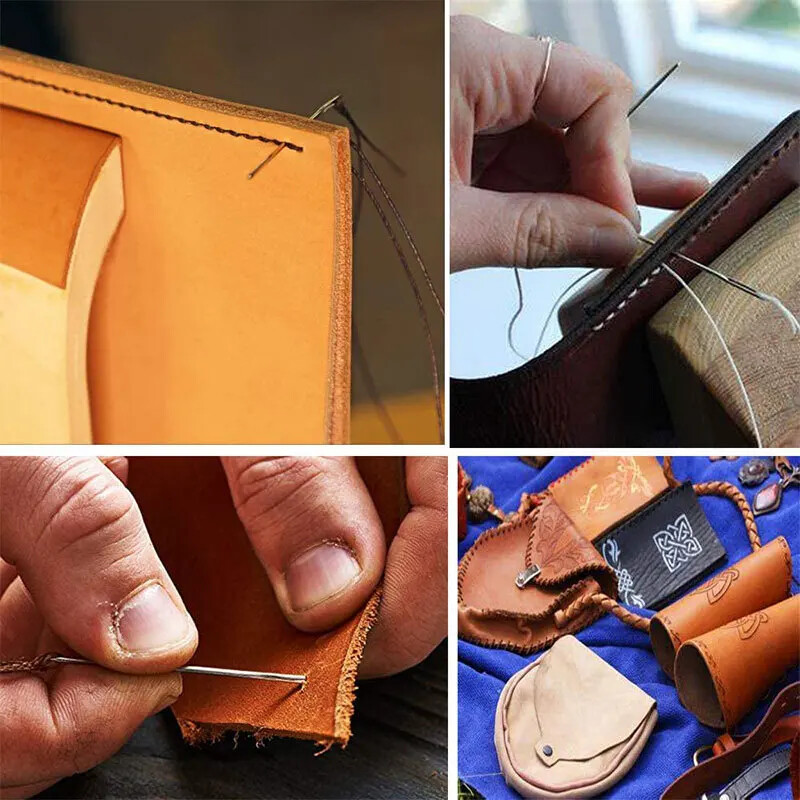 Set kožnih igala Igla za rukotvorine od kože Igla za šivanje Igla za popravak cipela Kožni ručni ubod Oštar alat za vezenje uboda