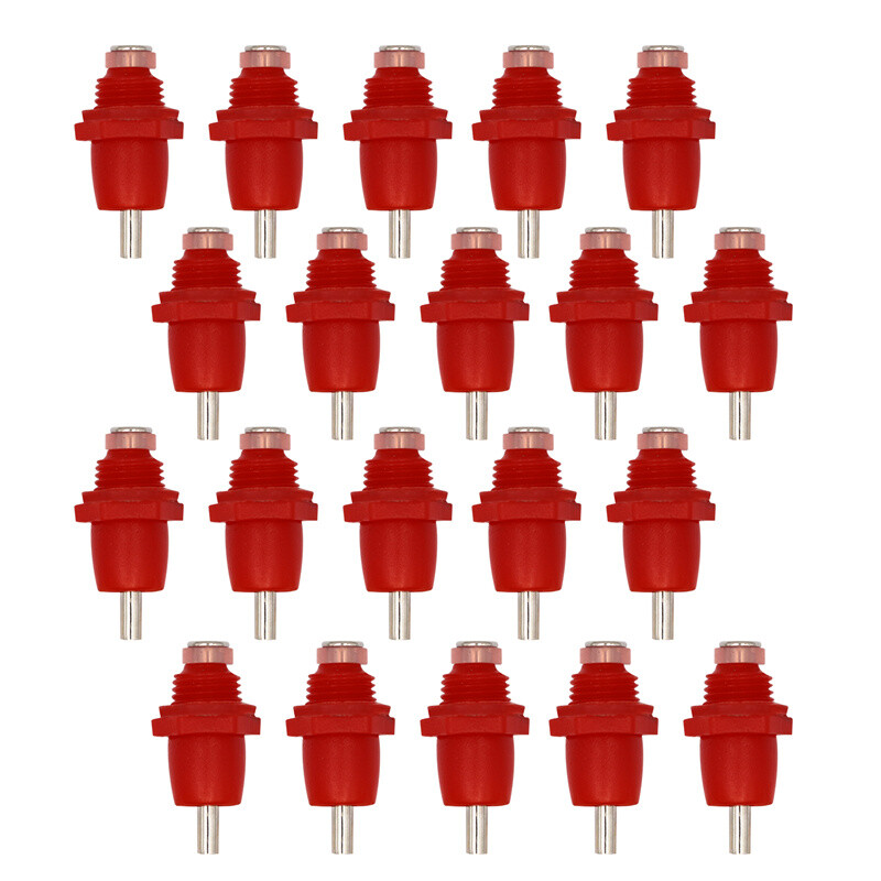 20 de bucăți de adăpători pentru pui, dozator automat de apă de prepeliță, porumbei, păsări, apă de hrănire cu șurub pentru creșterea păsărilor