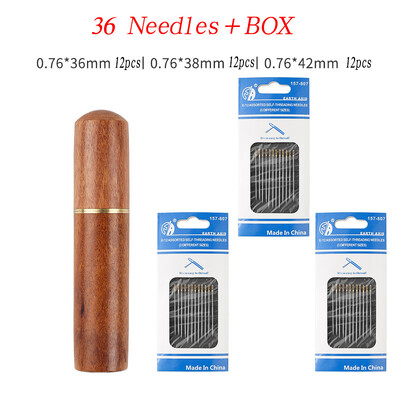 12/36 τμχ Τυφλή βελόνα ραψίματος Ηλικιωμένος από ανοξείδωτο χάλυβα Γρήγορη αυτόματη αυτοκλωστή βελόνας ραφής Πινακωτή βελόνας