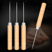 2kom/set Alat za drvenu dršku Platnene kožne cipele za šivanje Šilo Ručno šivanje Konusna igla Komplet alata Pribor za šivanje Pribor