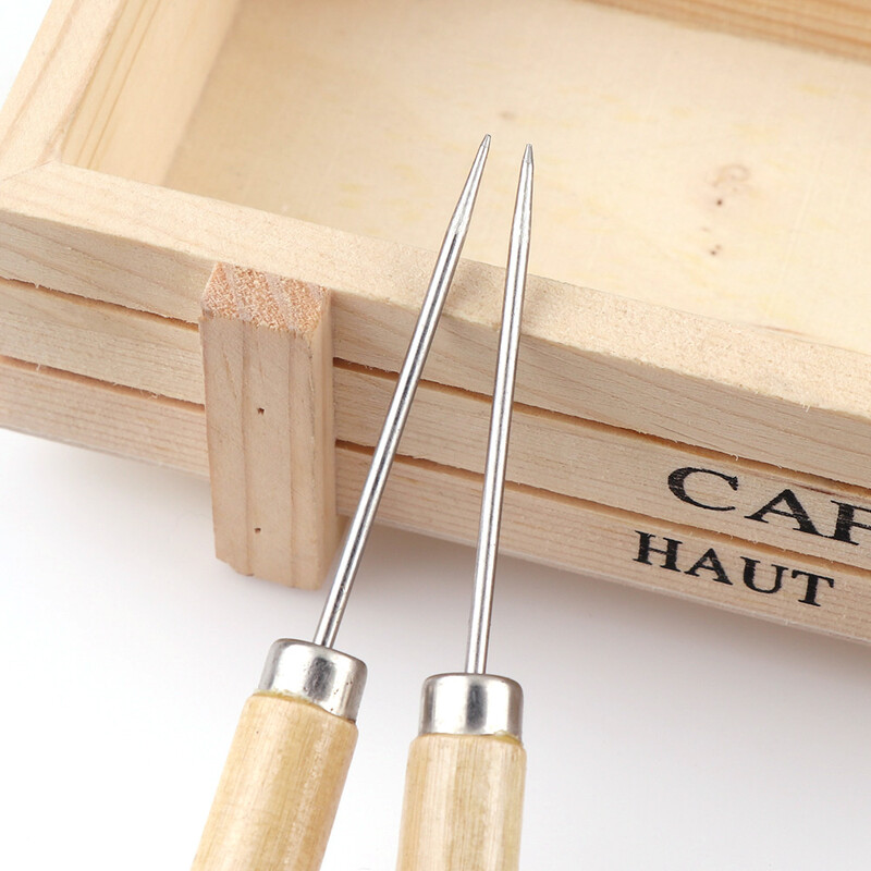 2kom/set Alat za drvenu dršku Platnene kožne cipele za šivanje Šilo Ručno šivanje Konusna igla Komplet alata Pribor za šivanje Pribor