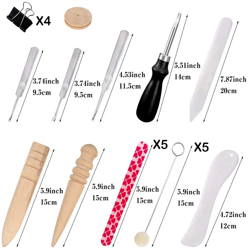 Koveen Edge Beveler Kožni pribor za šivanje Skiving Kit s voštanim koncem Kožna igla Šilo Naprstak za šivanje rezbarenje