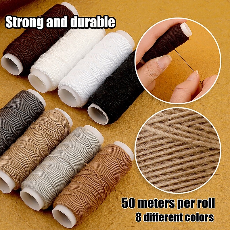 54 buc Kit de cusut din piele Kit de reparare a tapițeriei cu trusă de instrumente cu foarfece pentru cusut pentru profesioniști începători artizanat din piele