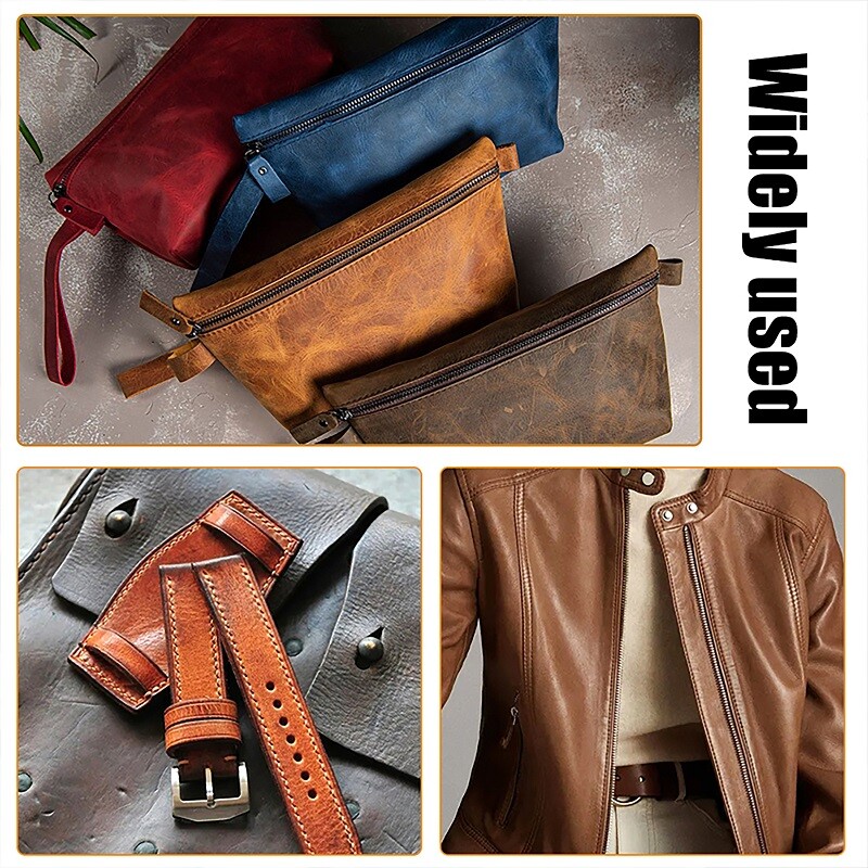 54 buc Kit de cusut din piele Kit de reparare a tapițeriei cu trusă de instrumente cu foarfece pentru cusut pentru profesioniști începători artizanat din piele