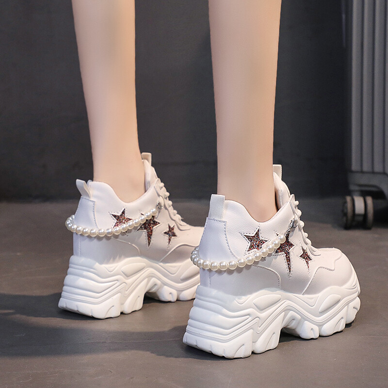 Visokokvalitetne cipele s visokom platformom Ženske jesenske debele tenisice Povećane 10 cm Ženske cipele Tenisice Zapatillas Deportivas Mujer