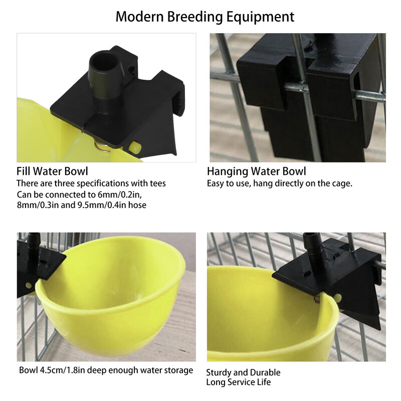 Joogivee söötja tibudele Pardi hani kalkuni vutt Automaatne kana veetassi jootmiskaussi komplekt Farmi linnuliha jootja