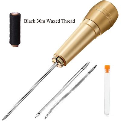 Set de cusut din piele DIY Set de pungi de cupru pentru pantofi de cort din pânză din piele Unelte conice de cusut Instrumente de reparare a acelor de artizanat din piele