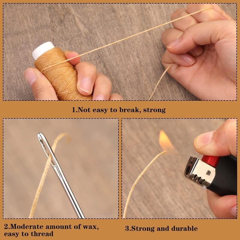 Set de cusut din piele DIY Set de pungi de cupru pentru pantofi de cort din pânză din piele Unelte conice de cusut Instrumente de reparare a acelor de artizanat din piele