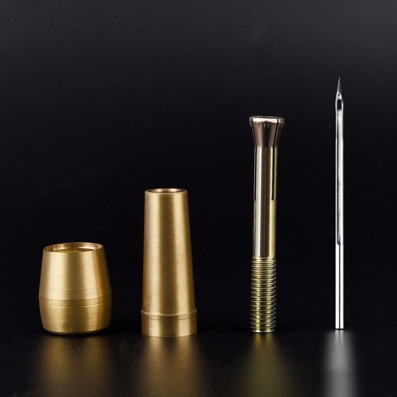 Kožni pribor za šivanje DIY kožna igla za šivanje s bakrenom ručkom Set kožnih platnenih šatorskih cipela Alat za popravak s najlonskim koncem