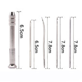 Ādas šūšanas auklas komplekts nerūsējošā tērauda Ādas šūšanas zīles adata ar roktura komplektu Ādas audekls telts apavu labošanas rīki