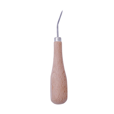 LMDZ 1gab Ādas amatniecības koka dimanta rombs Awl 3mm 4mm 5-6mm DIY Ādas šujmašīnas šūšanas sūcējs Leathercraft perforators