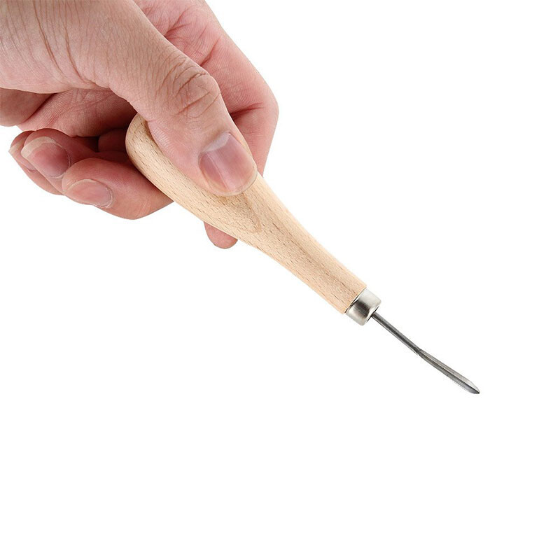 LMDZ 1 buc. Artizanat din piele, din lemn, cu romb, 3 mm, 4 mm, 5-6 mm, cusut cusut din piele, instrument de perforare pentru artizanat.