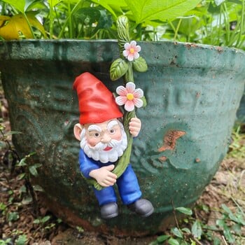 Rattan Gnome Υπνοδωμάτιο Αίθριο Κήπος Άγαλμα Κρεμαστό Ζαρντινιέρα Φυτό Κρεμαστό Διακοσμήσεις Προφοράς Αναμνηστικά διακοπών για φίλους