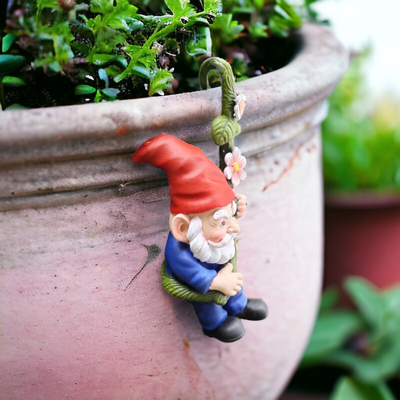 Patuljak od ratana Spavaća soba Dvorište Vrt Statua Viseća žardinjera Posuda za biljke Viseći akcenti Dekoracije Blagdanski suveniri za prijatelje