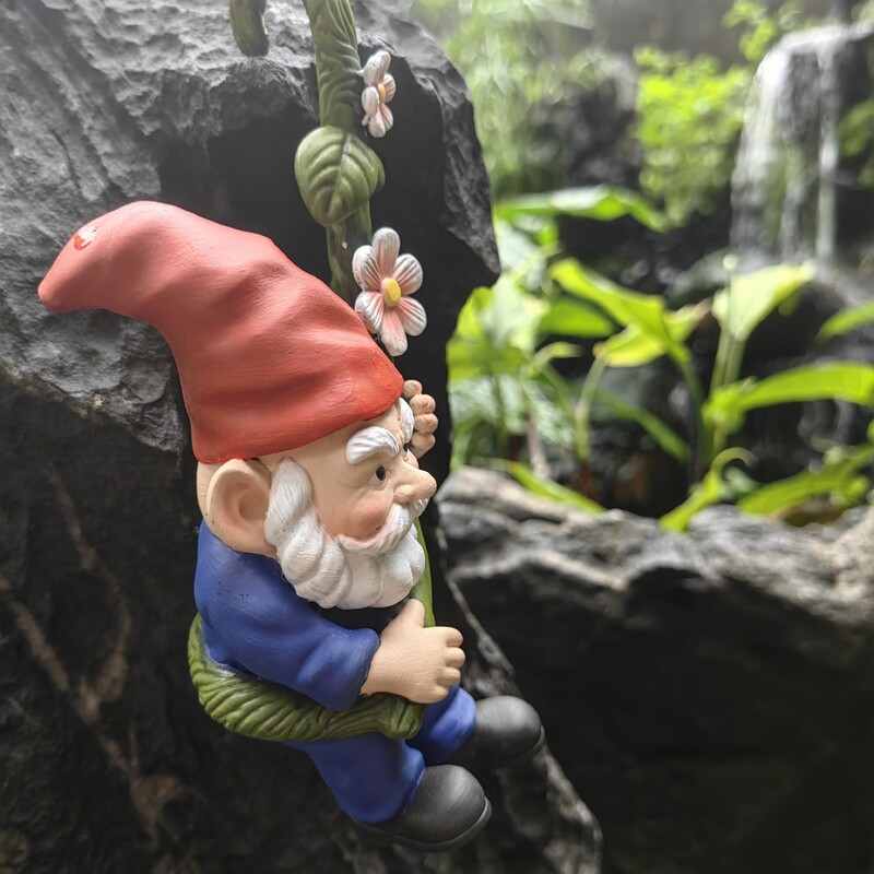 Patuljak od ratana Spavaća soba Dvorište Vrt Statua Viseća žardinjera Posuda za biljke Viseći akcenti Dekoracije Blagdanski suveniri za prijatelje