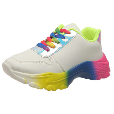 Γυναικεία Βουλκανιζέ Παπούτσια Casual Παπούτσια Μεγάλου Μεγέθους Πολυτελή Χρωματιστή Χαμηλή Κορυφή Κορδόνι Ultra Fiber Δερμάτινα Γυναικεία Παπούτσια Υπαίθρια περπάτημα