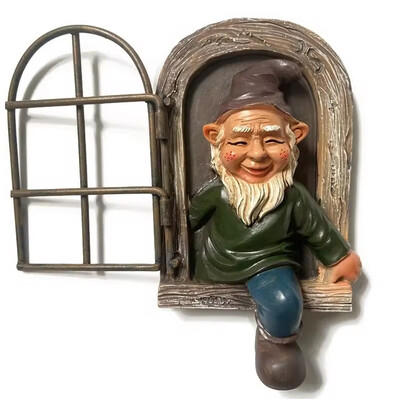 Miniatűr kerti törpe szobor Elf Elfek díszek Szobor Szabadtéri Táj Szobor Figurák Dekoratív művészeti díszek
