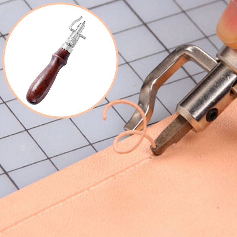 LMDZ 7 viename „pasidaryk pats“ reguliuojamas odos susiuvimo griovelis „Skiving Edge Beveler“ įrankiai, skirti „Leathercraft“ siūti raukšlių griovelių pjovimo įrankis