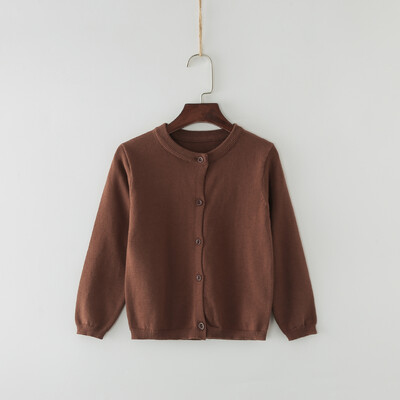 Pavasara rudens bērniem trikotāžas jaciņa džemperis meiteņu zīdainim volānveida apkakle ar garām piedurknēm topi mētelis bērniem kokvilnas modes meiteņu jaka