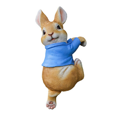 Aranyos nyúl figura dekoráció kerti kellékek gyanta virágcserép medál kézműves kézműves Tökéletes ajándékok kerti virágcseréphez