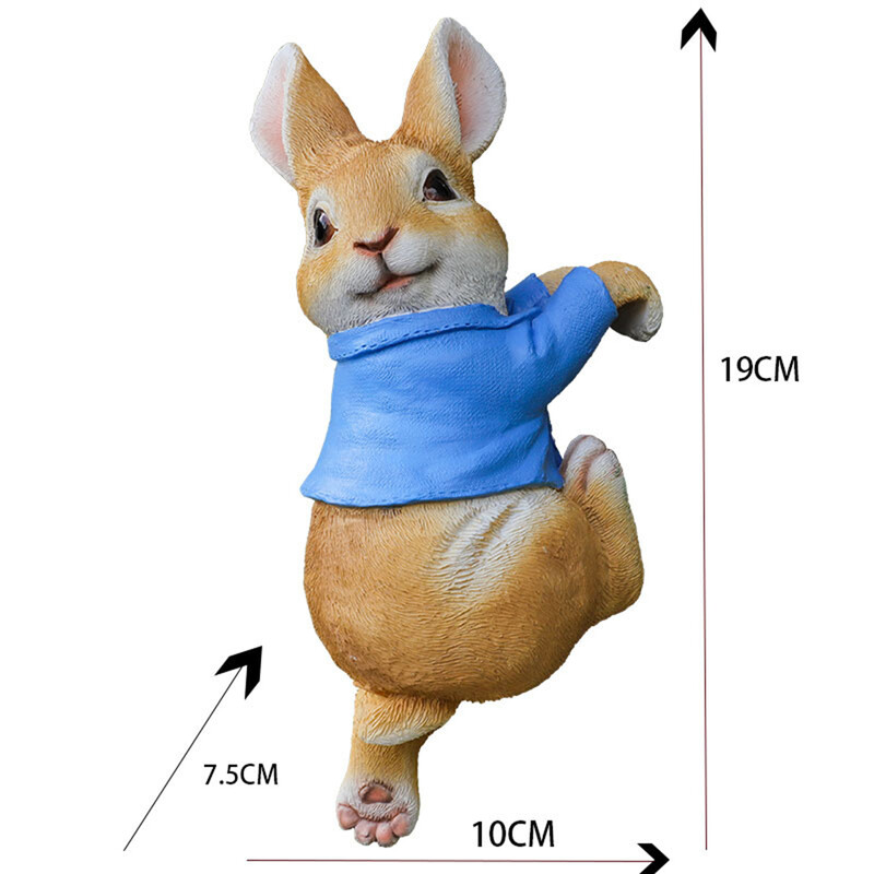 Aranyos nyúl figura dekoráció kerti kellékek gyanta virágcserép medál kézműves kézműves Tökéletes ajándékok kerti virágcseréphez