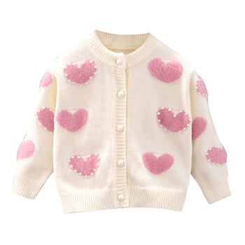 Child Girl 2023 Autumn Mink Love Girl Φόρεμα μάλλινη ζακέτα Παιδικό πλεκτό φθινοπωρινό χειμωνιάτικο μακρυμάνικο χαριτωμένο μωρό πουλόβερ