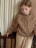 Pulover Broderie culoare cafea Pulover Violet închis Croșetat Moda simplă Îmbrăcăminte pentru copii Guler rotund în dungi