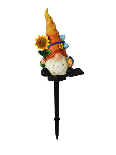 Vrtna dekoracija Gnome patuljasta statua-smola Ukrasi koji nose solarnu energiju LED svjetlo vrata Znak dobrodošlice Kipovi patuljaka