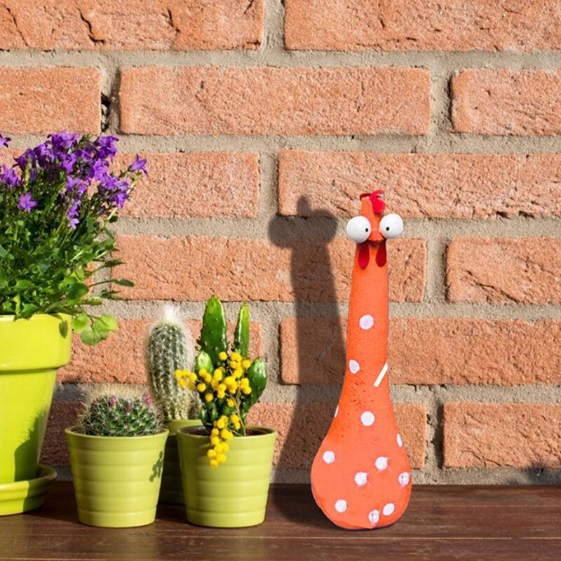 Smolasti ukrasi za pileće duge vratove za vanjsko uređenje vrtova, dvorišta, blesavi kipovi kokoši, uredske stolne figurice