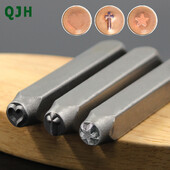 1 τεμ. δερμάτινη σφραγίδα από ανθρακούχο χάλυβα διάτρηση εργαλείο διάτρησης DIY μεταλλική σκάλισμα δερμάτινη χειροτεχνία σφραγίδα διάτρησης κοσμήματα καλουπιών εκτύπωσης