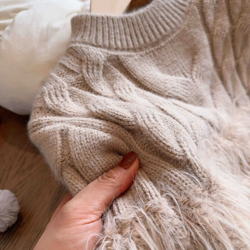 Îmbrăcăminte pentru fete 18M-8A Copii Toamnă Iarnă Pulover Pulover Moda pentru bebeluși Pulover Versatil Top