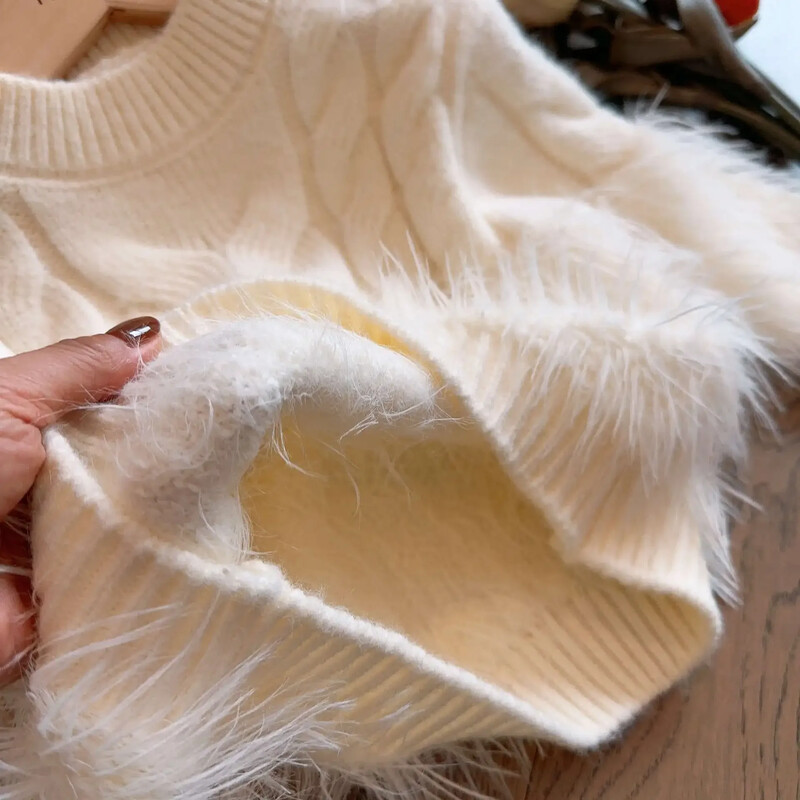 Îmbrăcăminte pentru fete 18M-8A Copii Toamnă Iarnă Pulover Pulover Moda pentru bebeluși Pulover Versatil Top