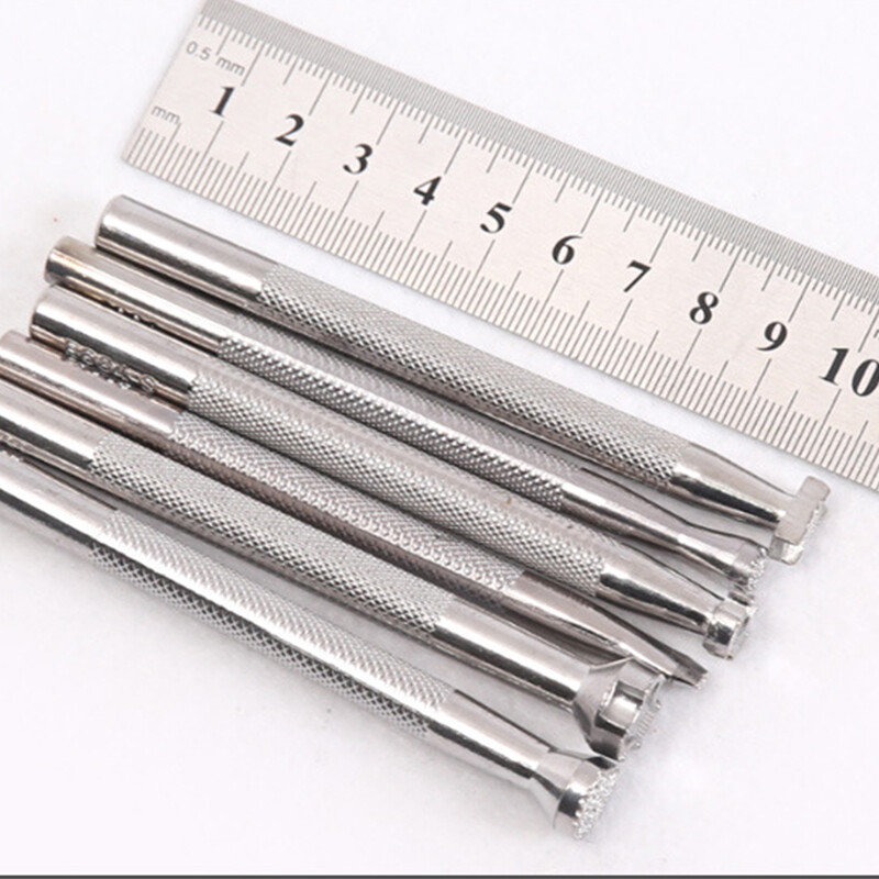 Praktiski drukāšanas rīki Ādas amatniecības roku darbs grebšanas rīks Statīšanas ierīces Izturīgas ādas reljefa veidne DIY