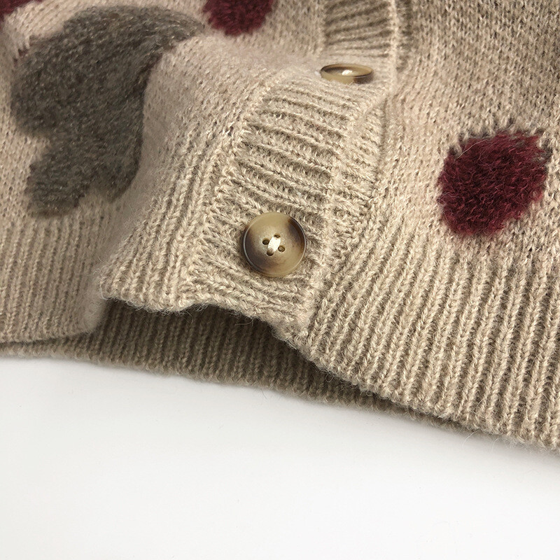 2024 Proljeće Jesen Odjeća Moda Dječja Točkice Pleteni pulover Dječaci Djevojčice Dječji kardigan Kaput Pamuk Dječja pletena jakna