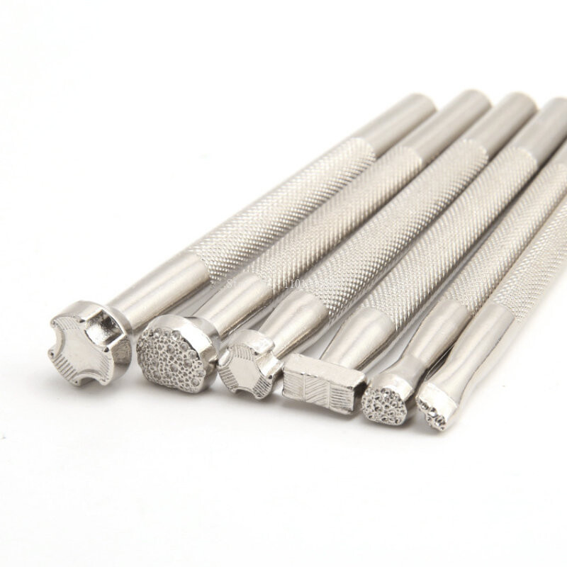 Proces de sculptură în piele Instrument special de gofrare Poanson de gofrare a pielii Articole din piele pentru sculptură Instrumente de fabricare a texturii pielii de pește