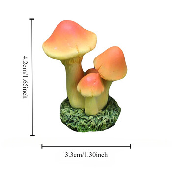 1 τμχ Προσομοιωμένα στολίδια μανιταριών Ρητίνη κήπου DIY Διακόσμηση γλάστρας Moss Microlandscape Αξεσουάρ διακόσμησης σπιτιού