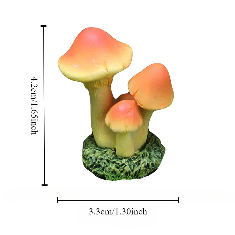 1gab Imitēti sēņu rotājumi Dārza sveķi DIY Puķupodu dekorēšana Sūnas Mikroainava Mājas dekorēšanas piederumi