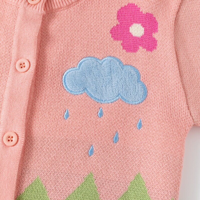 Zimski dječji pleteni kaput Modni topli kardigan za djevojčice Pleteni pulover s cvijećem Dječja debela odjeća za proljeće i jesen