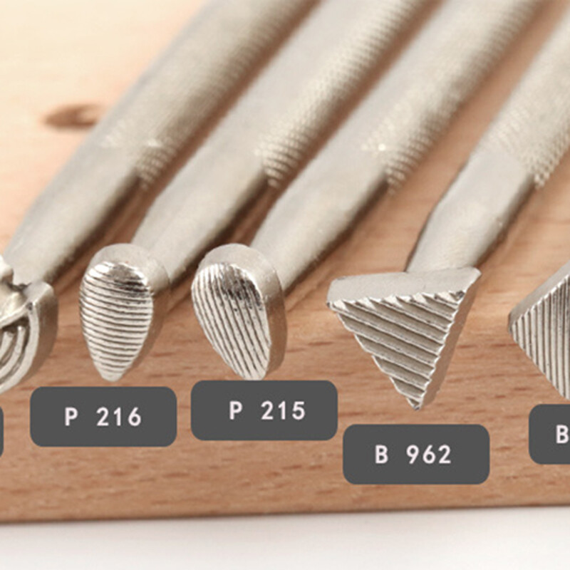 1db bőrbélyegző szerszám bőrműves munka nyeregbélyegző készlet faragó minták kézzel készített művészi marhabőr szerszámok