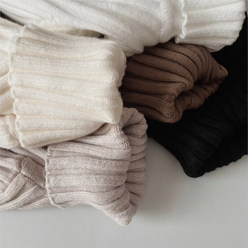 Dječja djevojčica Dječaci Pleteni rebrasti pulover s dolčevitom Proljeće Jesen Zima Proljeće Dojenčad Mala djeca Dječji pulover Dječja odjeća 1-7Y