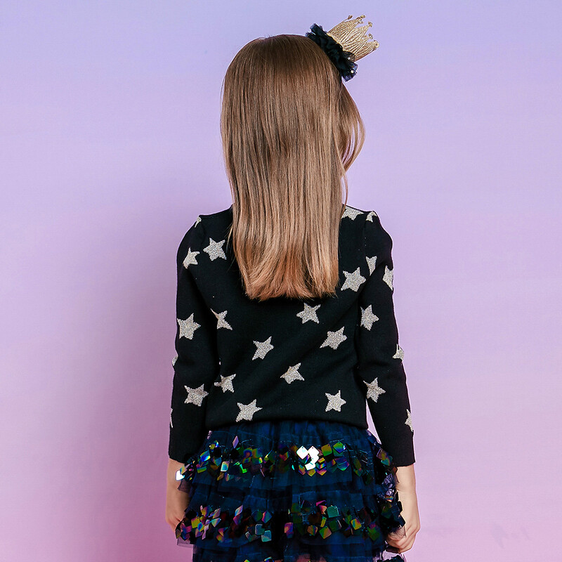 DXTON Bērnu jakas Džemperi Rudens Ziemas Meiteņu Pilnām Piedurknēm Zvaigžņu apdruka Trikotāžas Kokvilnas Džemperis Maziem Bērnu Bērnu Apģērba Mētelis