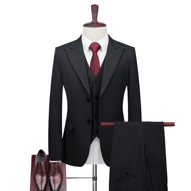 Vrhunsko vuneno odijelo (odijelo + prsluk + hlače) Muško poslovno ležerno modno tencel odijelo Vjenčanica za mladenku Trodijelni set