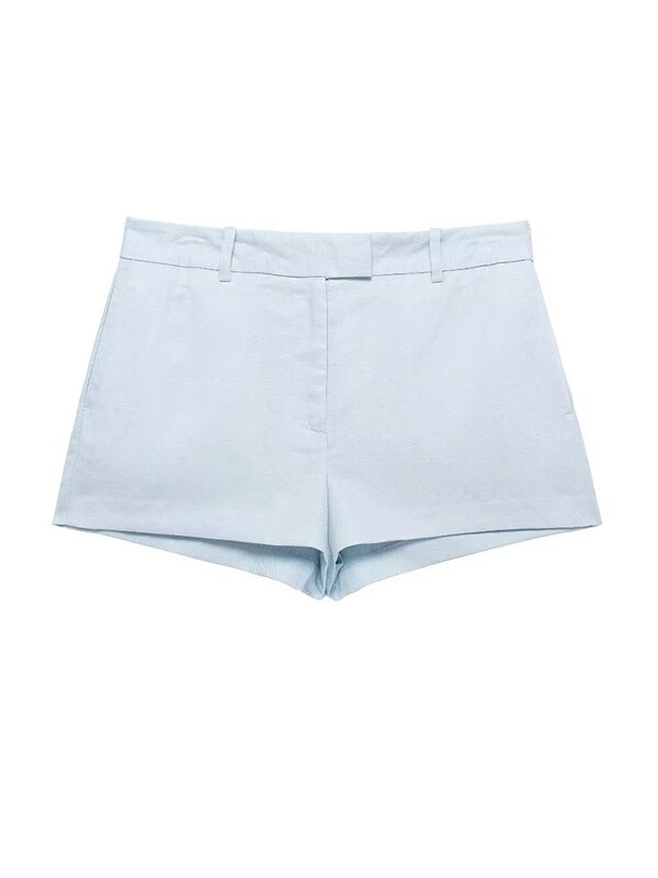 TRAF 2 piese Blazer solid pentru femei Costume scurte 2024 Noua moda paltoane crestate cu un singur piept Pantaloni scurti cu fermoar tinute pentru dama de birou