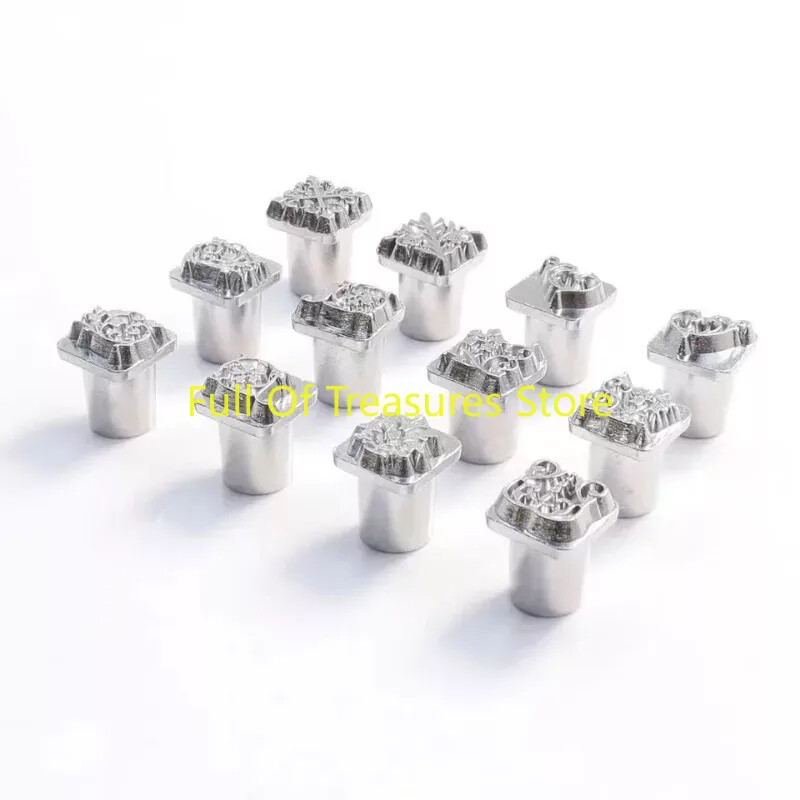 Bélyegek dombornyomáshoz bőr szerszámokhoz Kézzel készített barkács kézműves munka Zodiákus fű csillagkép Állatforma bélyegkészlet Fém bélyegzőeszköz