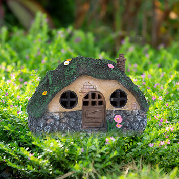 Solar Garden Statue Lights Fairy Garden Shed Resin Διακοσμητικά φώτα για αυλές, γκαζόν, καλλιτεχνικές διακοσμήσεις αυλής, δώρα οικιακής χρήσης