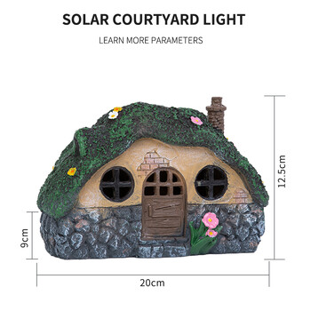 Solar Garden Statue Lights Fairy Garden Shed Resin Διακοσμητικά φώτα για αυλές, γκαζόν, καλλιτεχνικές διακοσμήσεις αυλής, δώρα οικιακής χρήσης