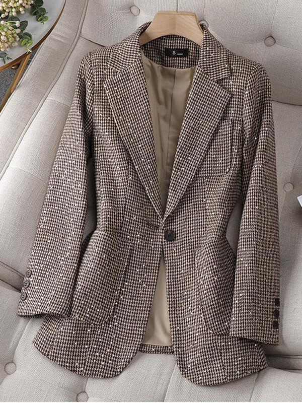 2023. Novo žensko Harajuku široko odijelo Dvodijelni komplet kratkih hlača sa šljokicama Nova jakna za proljeće i jesen Blazer + kratke hlače široke 2 komada